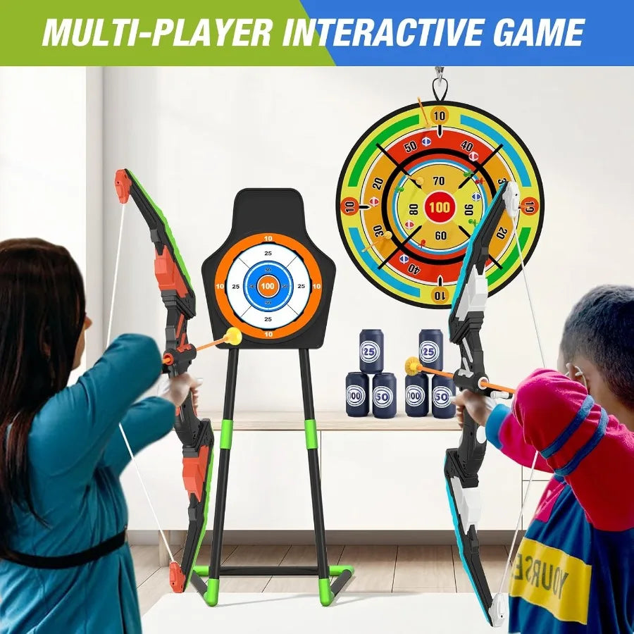 LED Light Up Bow And Arrow Archery Set Indoor Arrows