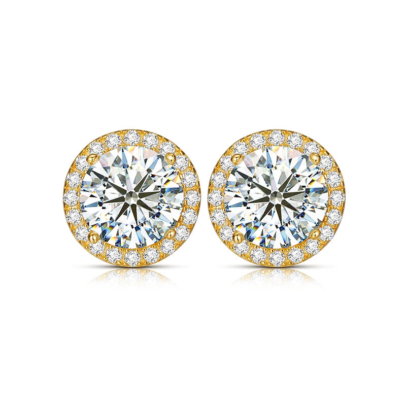 Iceoutbox Moissanite Square Stud Earrings 925 Sterling Silver