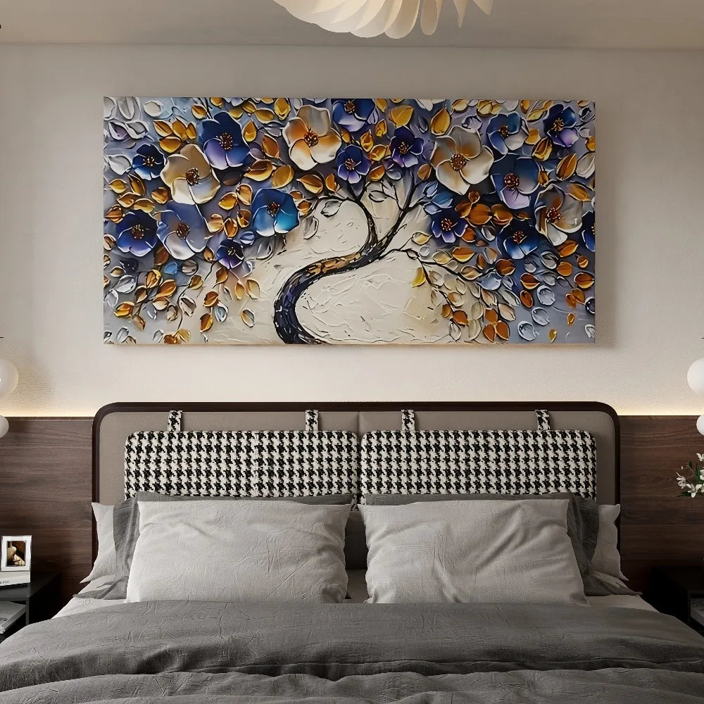 Hign-concerned Abstract Floral Tree Canvas Art Boho Wall Decor