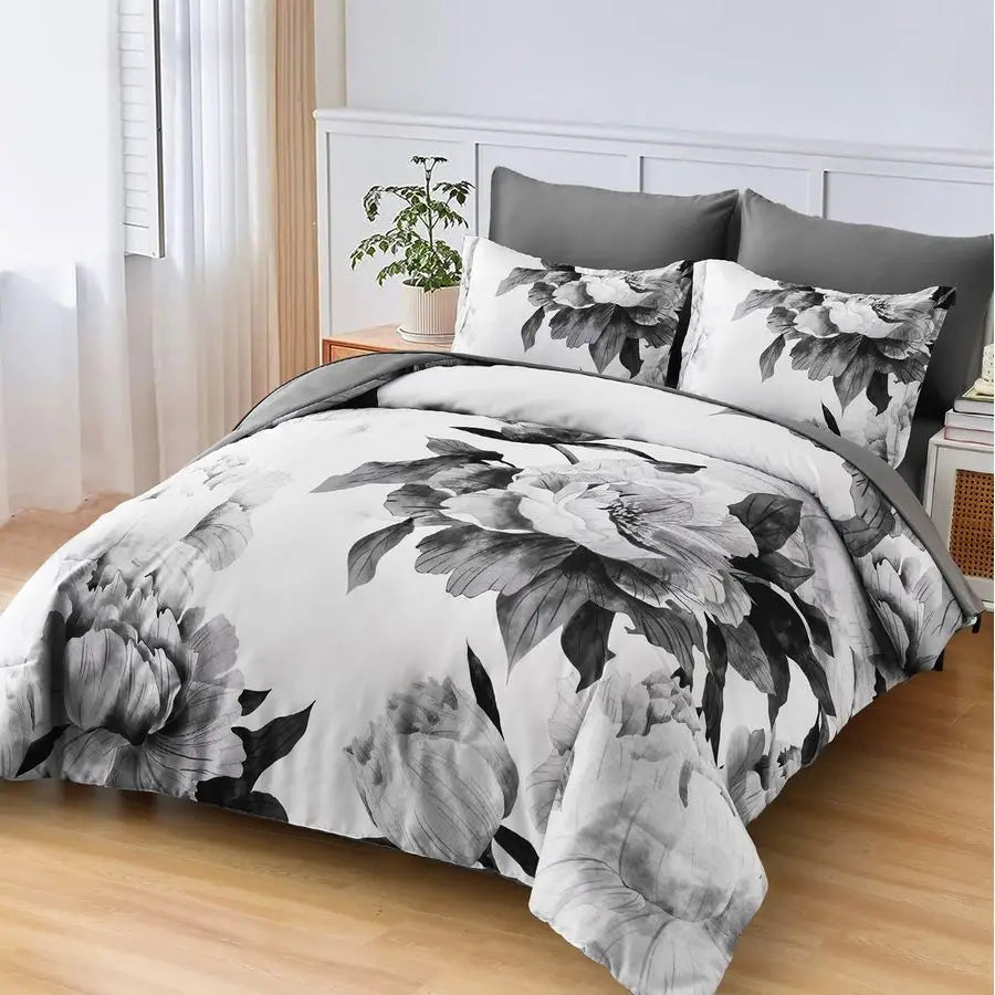 Bed In A Bag 7 Piece Botanical Print Comforter Set