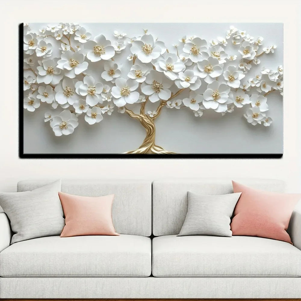 Hign-concerned Nordic Flower Oil Painting Canvas Wall Art