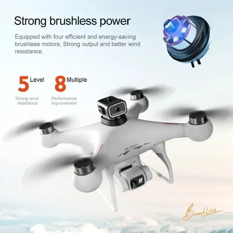QJ S116 MAX Drone Pro with 8K Dual Camera 360 Obstacle Avoidance WiFi FPV