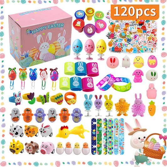 Shunmaii 120Pcs Prefilled Easter Eggs With Assorted Toys