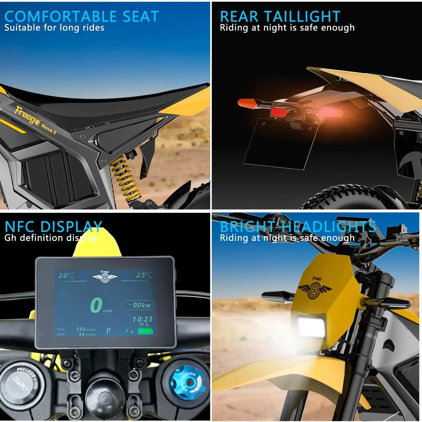 Freego 8000W Electric Dirt Bike Mid Drive Off Road