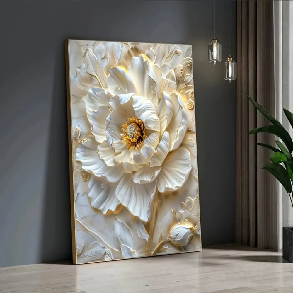 Hign-concerned Abstract Floral Canvas Art Prints Frameless Wall Decor