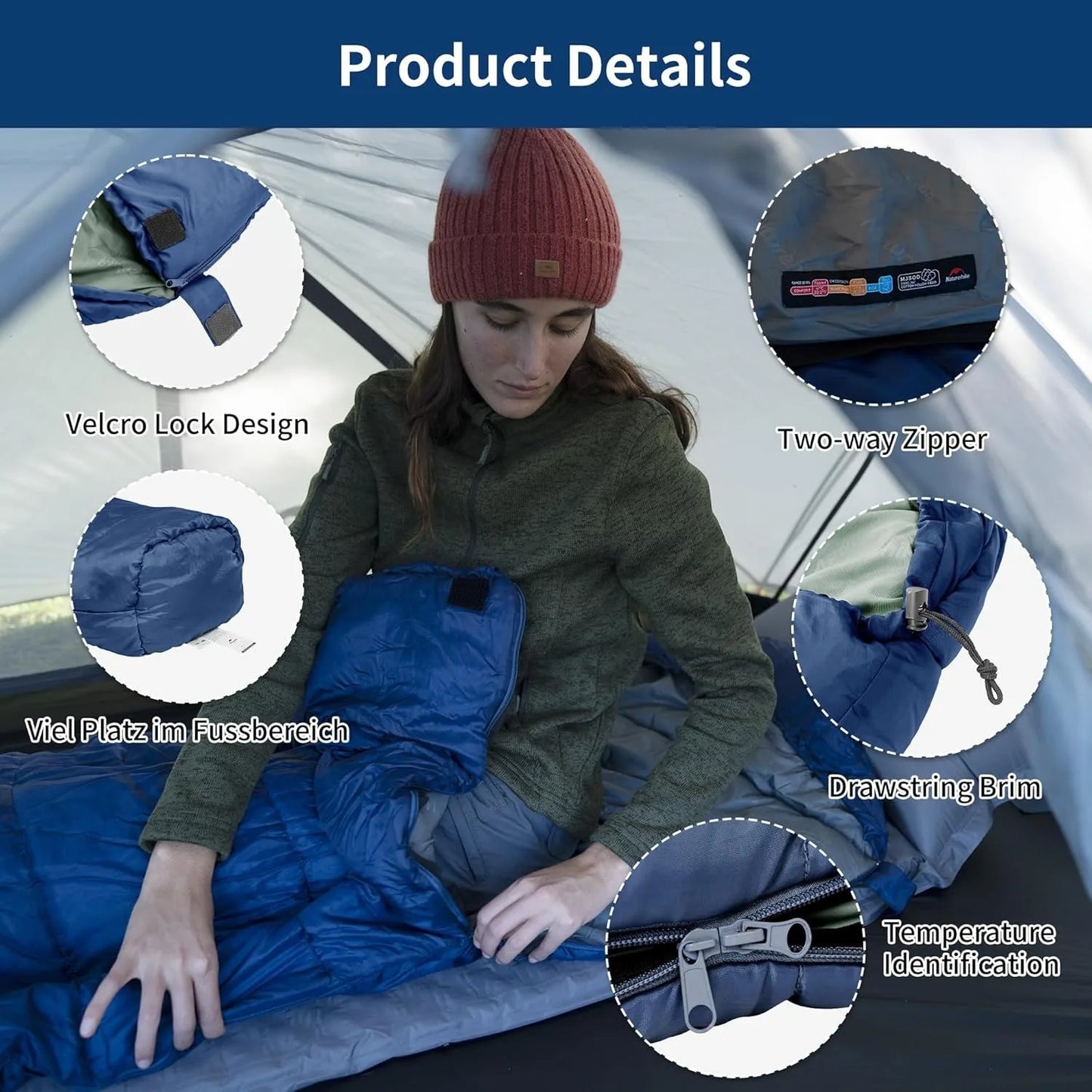 Naturehike Mummy Sleeping Bag MJ300 MJ600 Winter Warm For Adults
