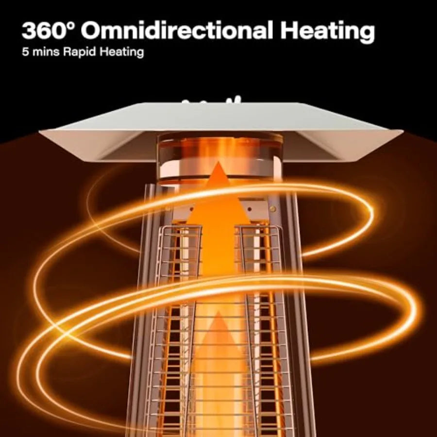 Pyramid 48 000 BTU Outdoor Patio Heater With Quartz Glass