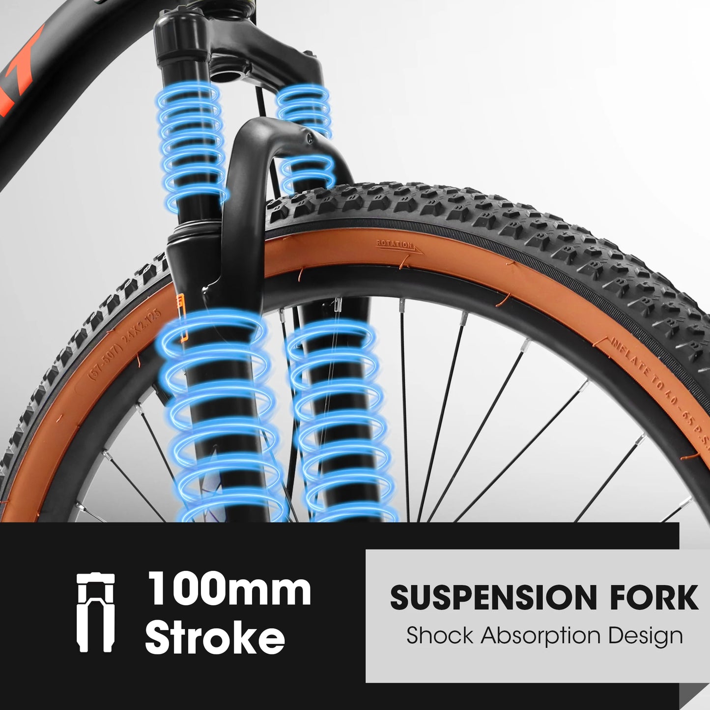 Ecarpat Mountain Bike 21 Speed Steel Frame Disc Brakes