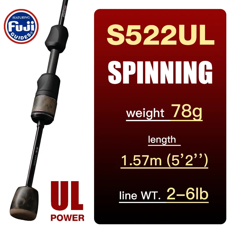 SeaSir Ultralight Carbon Fishing Rod Spinning And Baitcasting