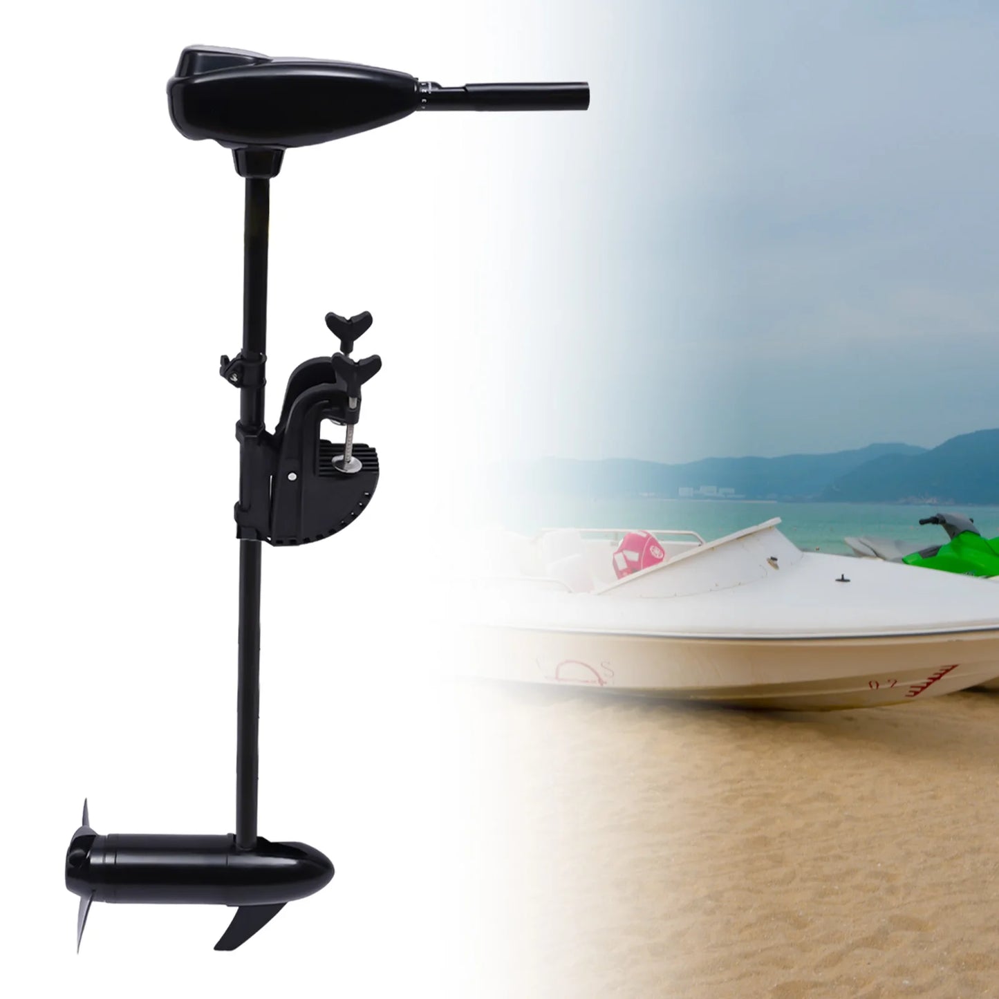Bymaocar 800W 12V Electric Outboard Motor 55 Lbs Thrust