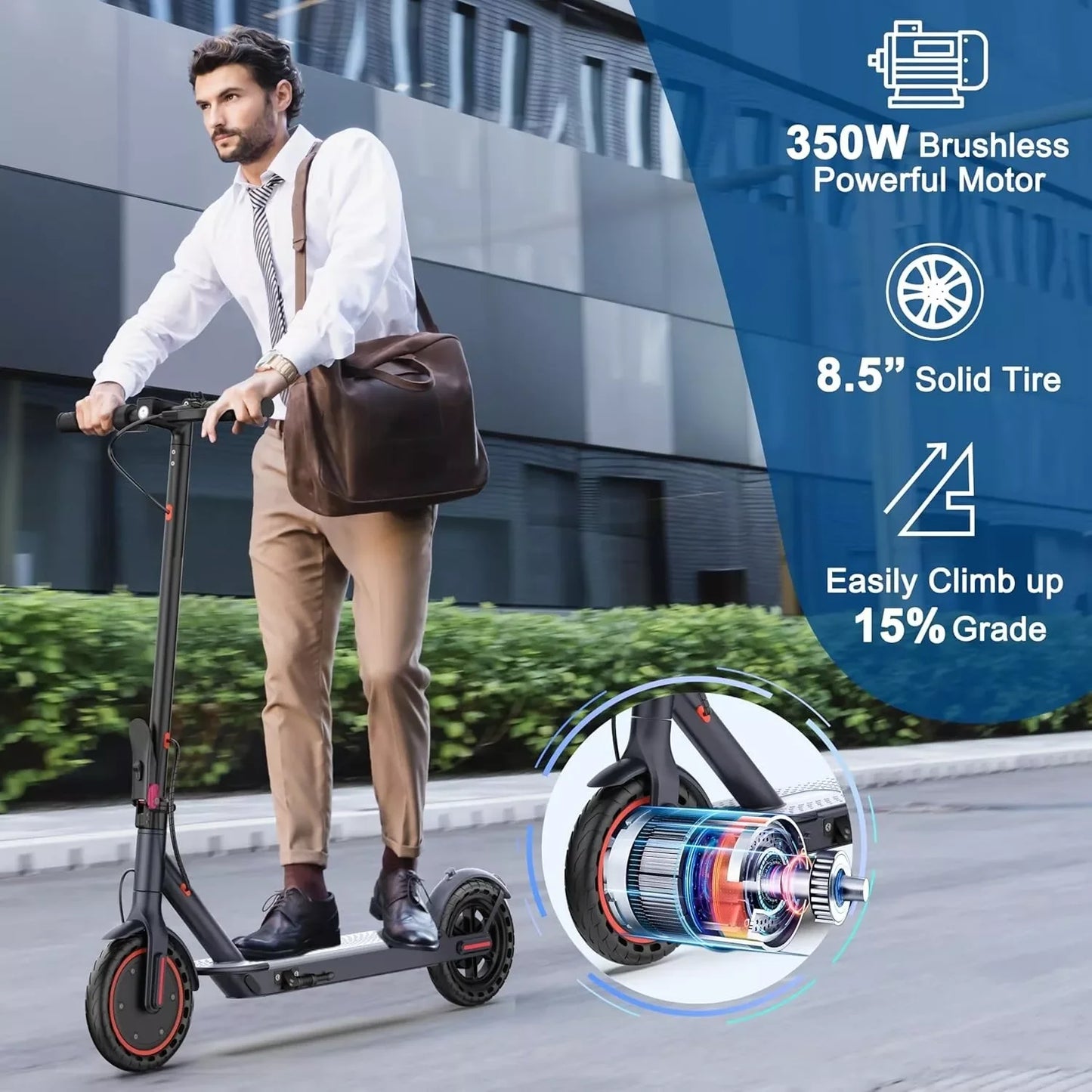 Ladped LP60 Electric Scooter 350W 19mph Folding 16 Mile Range