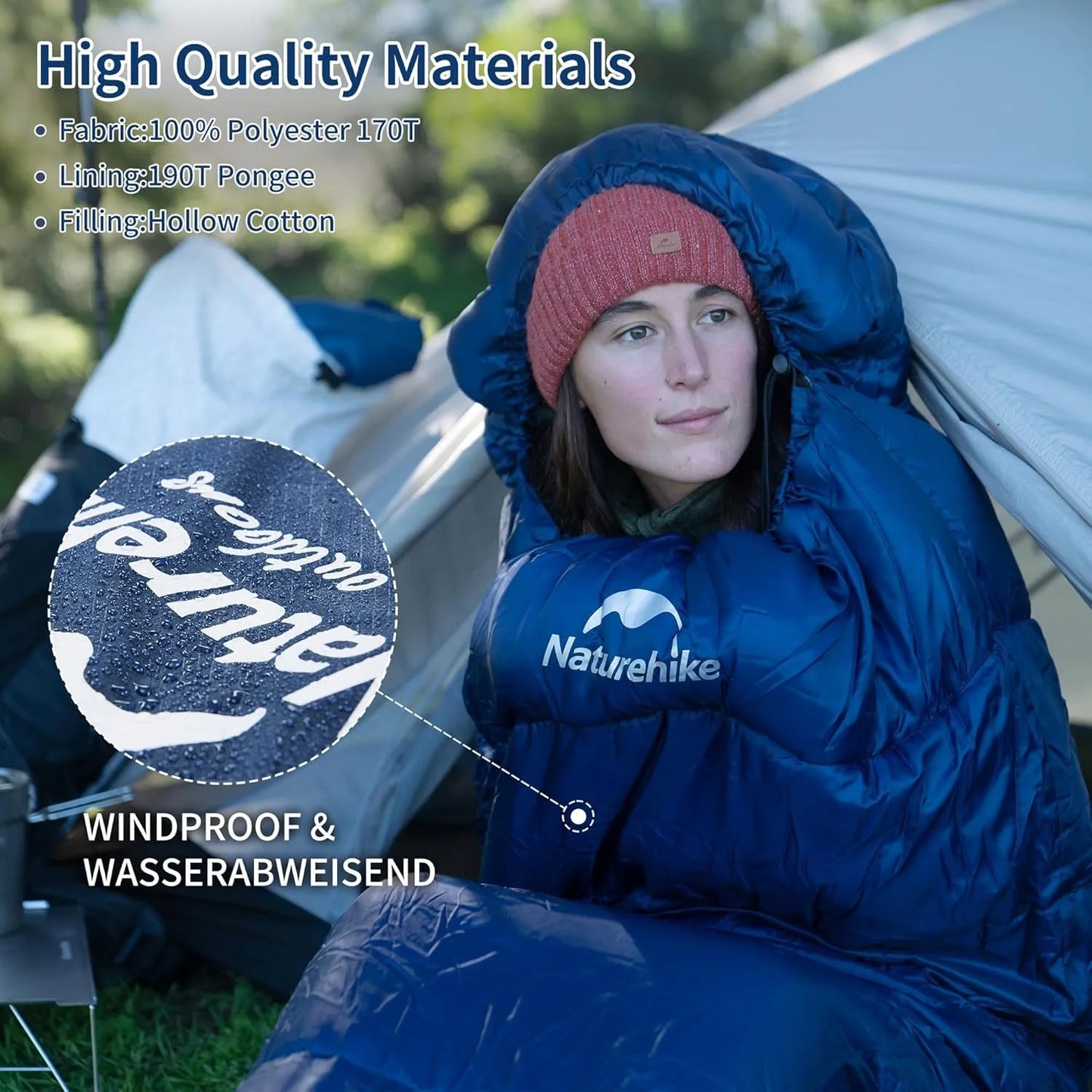 Naturehike Mummy Sleeping Bag MJ300 MJ600 Winter Warm For Adults
