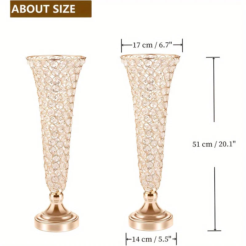 Function Two Vases Centerpiece Set For Dining Table Decor