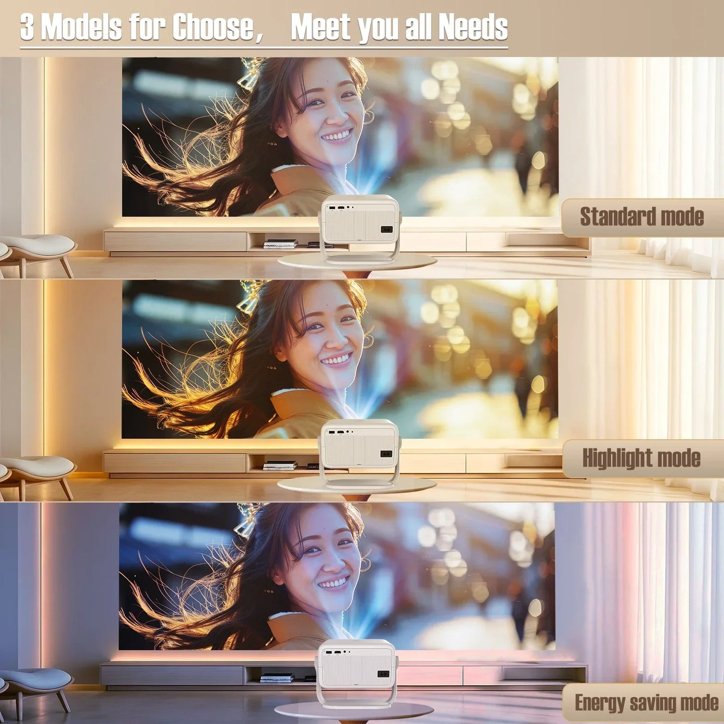 Magcubic 650 ANSI 4K Projector Auto Focus Keystone Android WiFi6