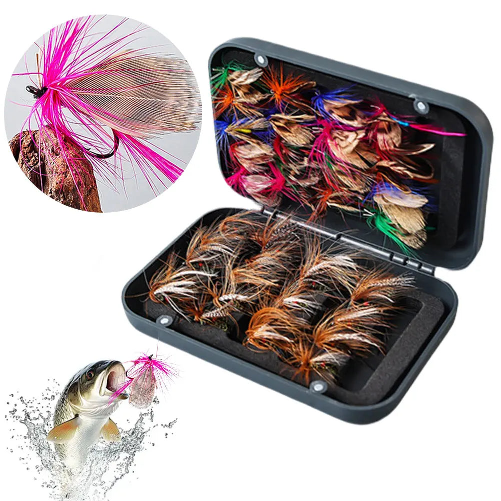 Bionic Fly Hook Set Box 60/41pcs for Trout Carp Kit