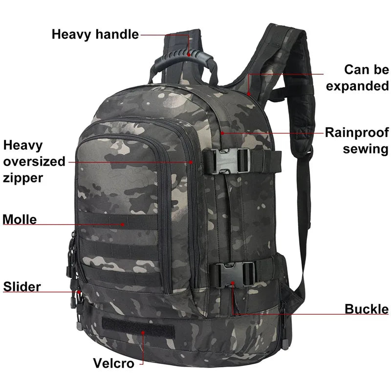 CN Guangdong Travel Laptop Tactical Backpack Unisex Water Resistant Outdoor