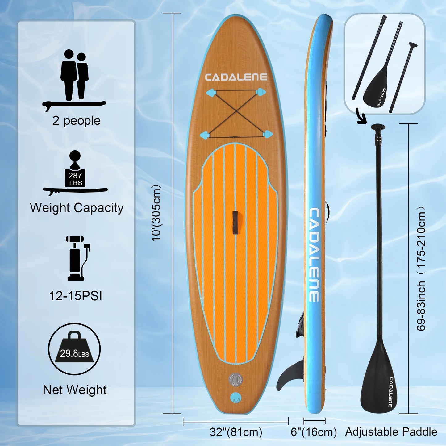 CADALENE Inflatable Stand Up Paddle Board for Youth and Adults