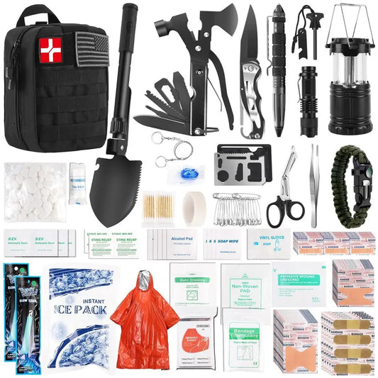 Emergency Survival Kit 318 in 1 for Vehicle Travel Camping