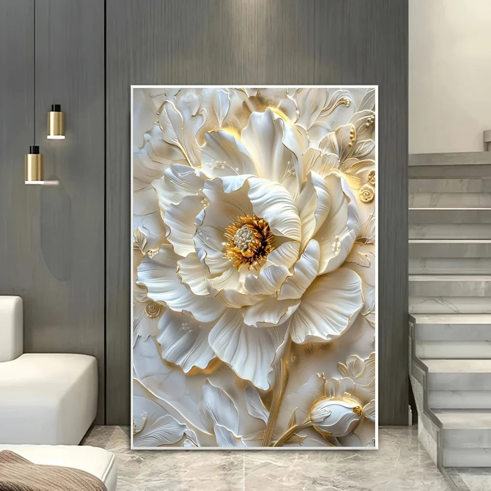Hign-concerned Abstract Floral Canvas Art Prints Frameless Wall Decor