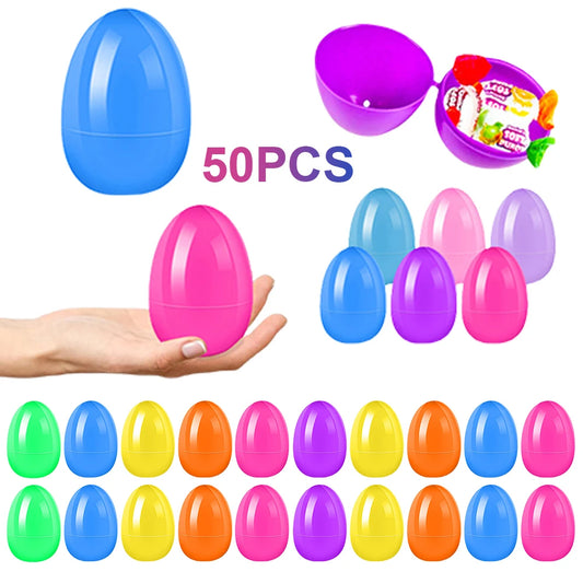 Shunmaii Easter Fillable Eggshell Gift Boxes Plastic For Candy Toys