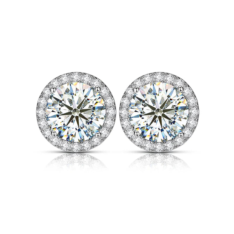Iceoutbox Moissanite Square Stud Earrings 925 Sterling Silver