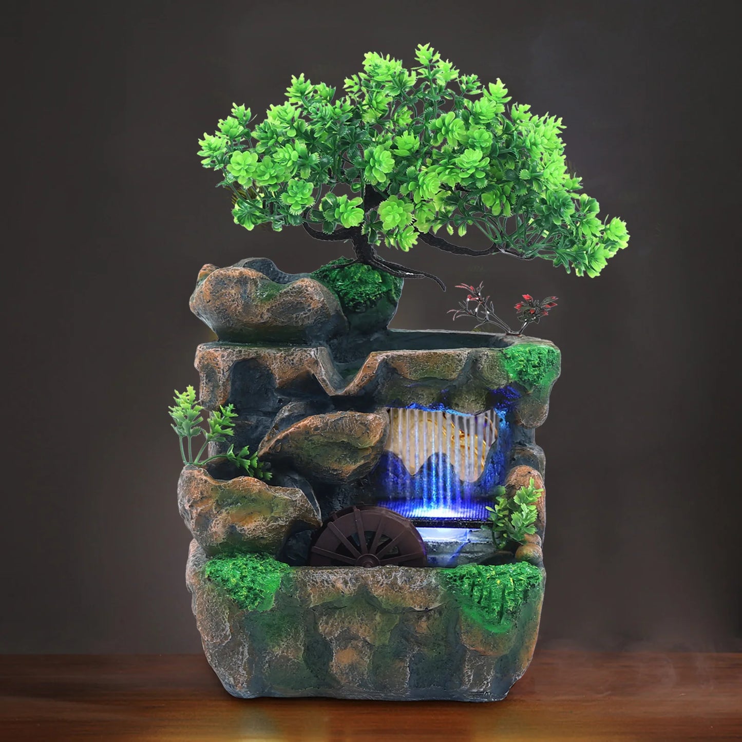 Hign-concerned Indoor Desktop Water Fountain With LED Lights