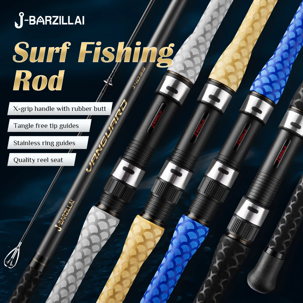J-BARZILLAI Vanguard Carbon Surf Spinning Fishing Rod