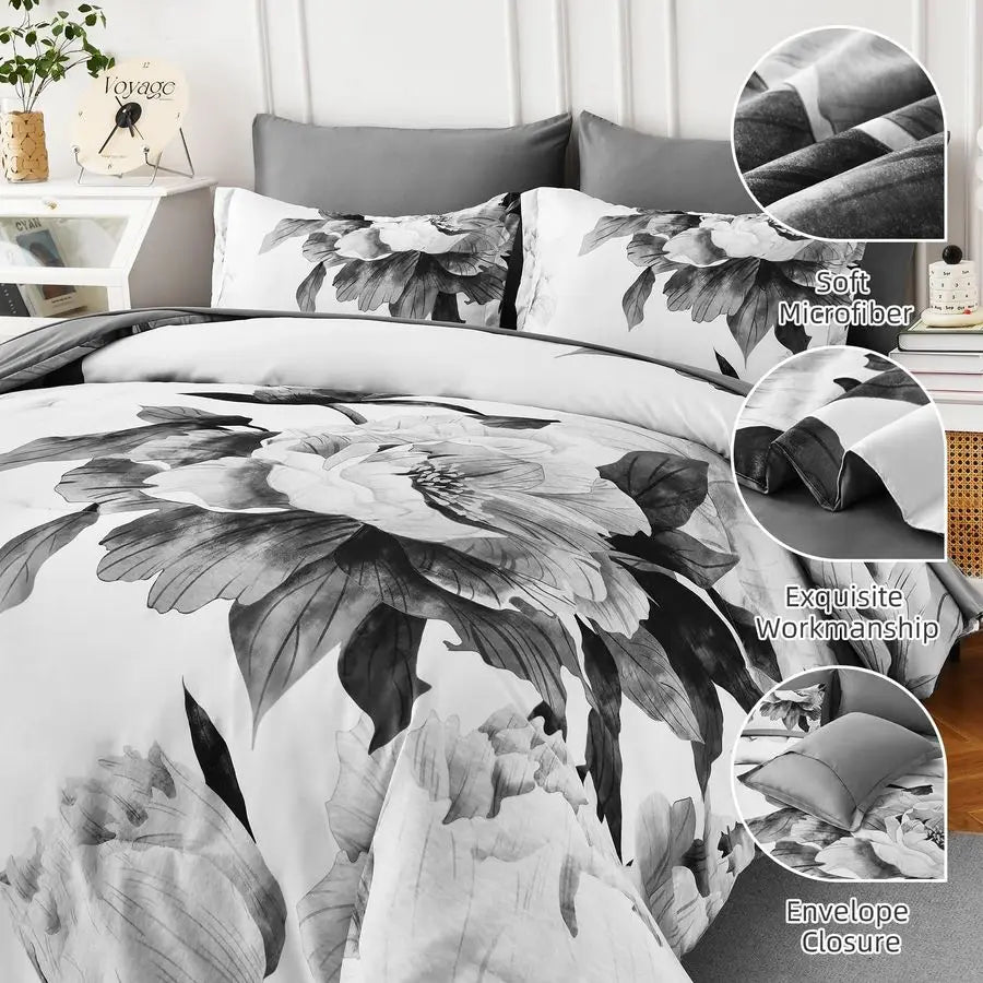 Bed In A Bag 7 Piece Botanical Print Comforter Set