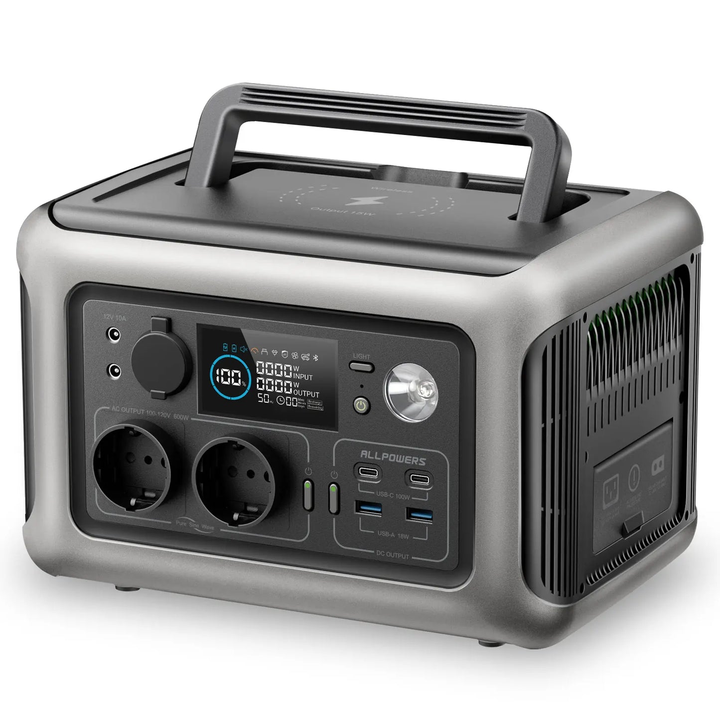 ALLPOWERS R600 Portable Power Station 299Wh LiFePO4 600W AC Output