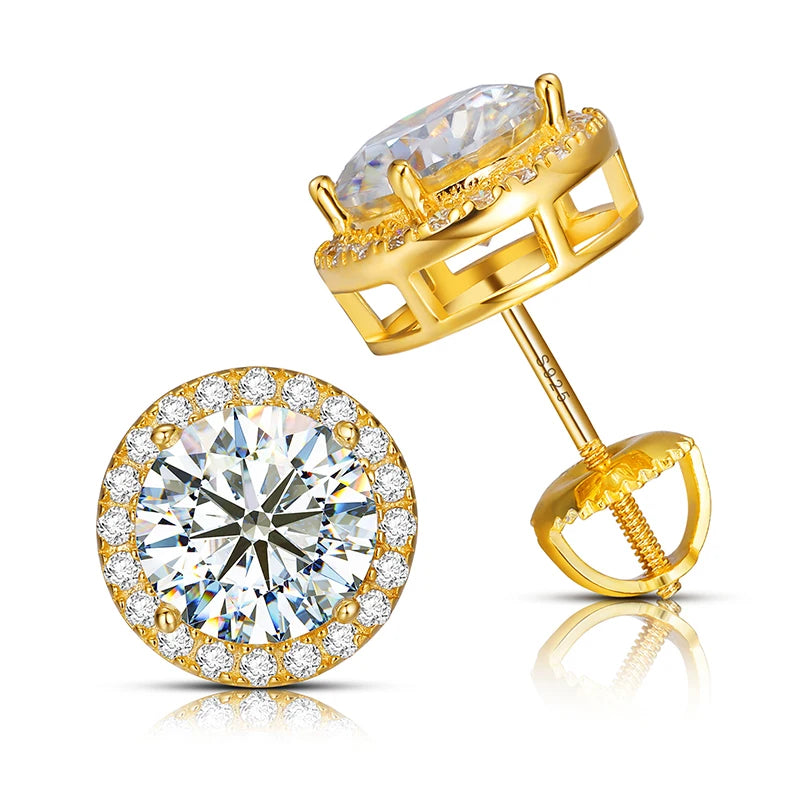 Iceoutbox Moissanite Square Stud Earrings 925 Sterling Silver