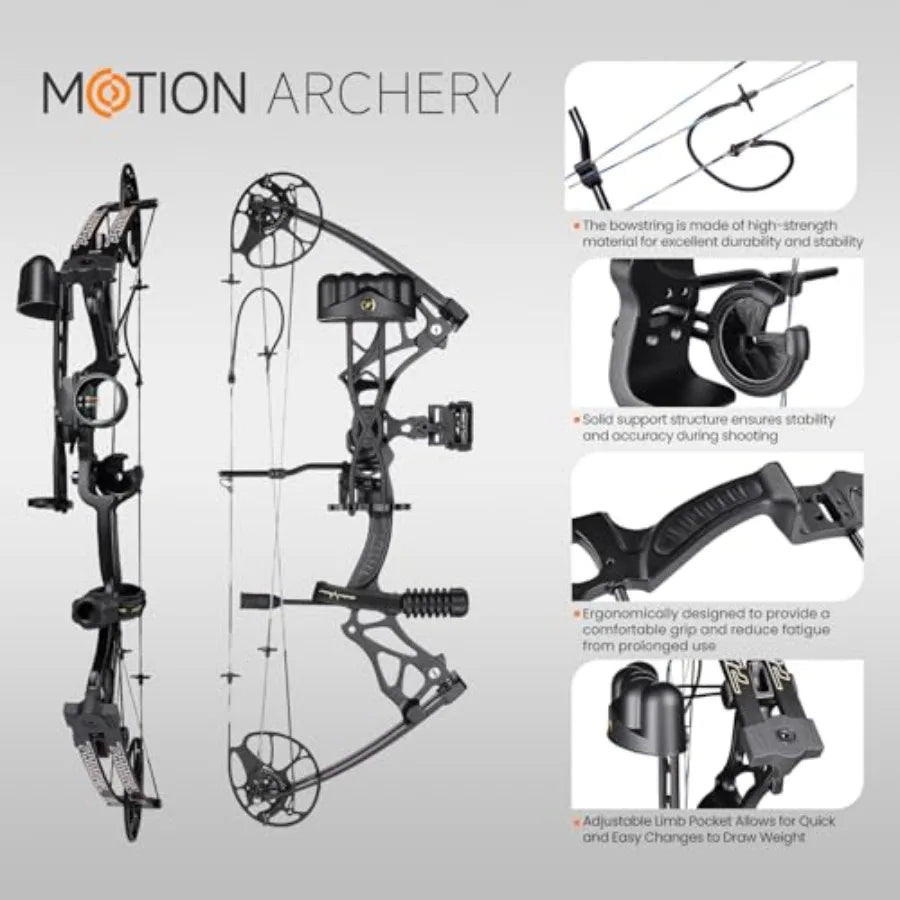 Lightweight Compound Bow Package Fully Adjustable For Adults And Teens
