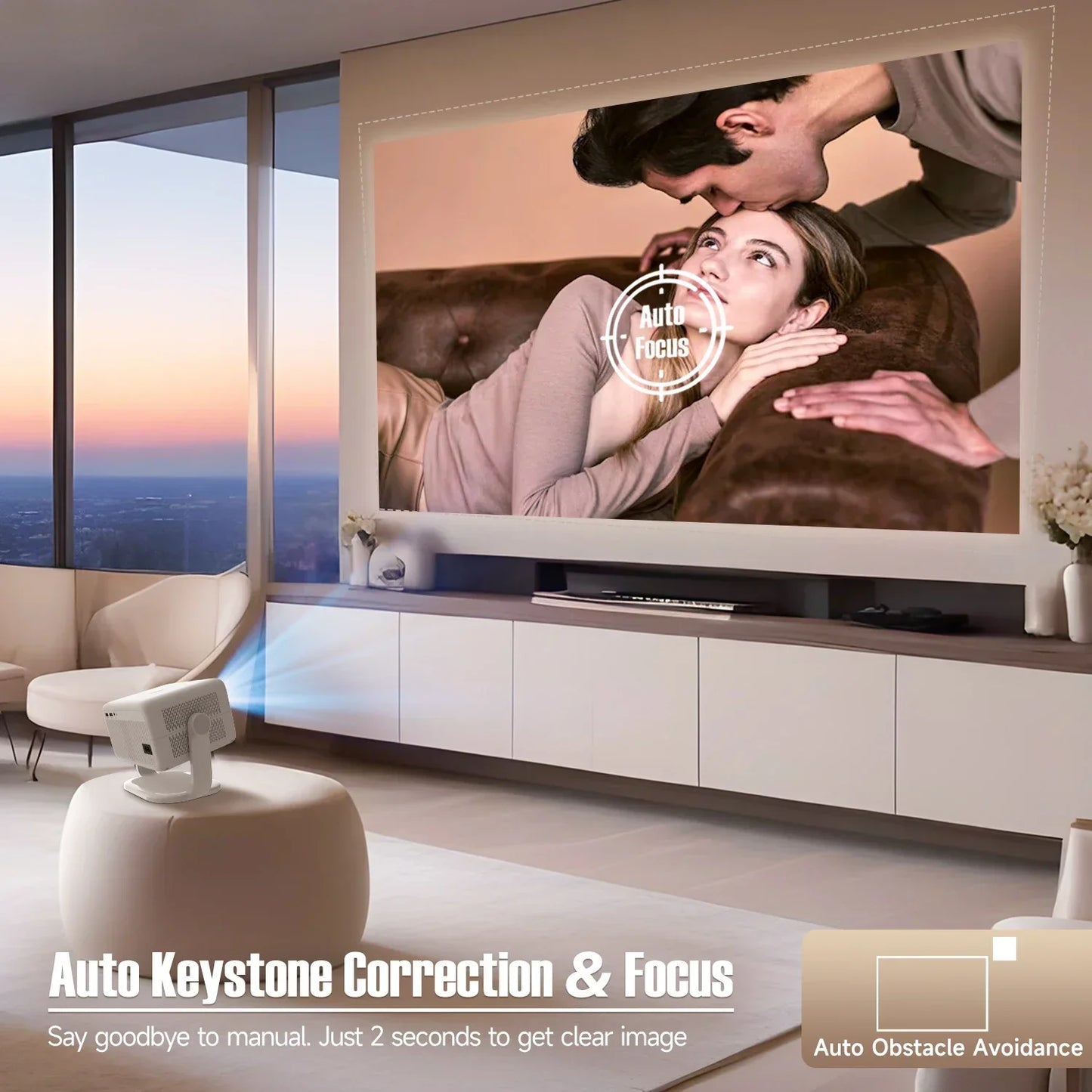 Magcubic 650 ANSI 4K Projector Auto Focus Keystone Android WiFi6