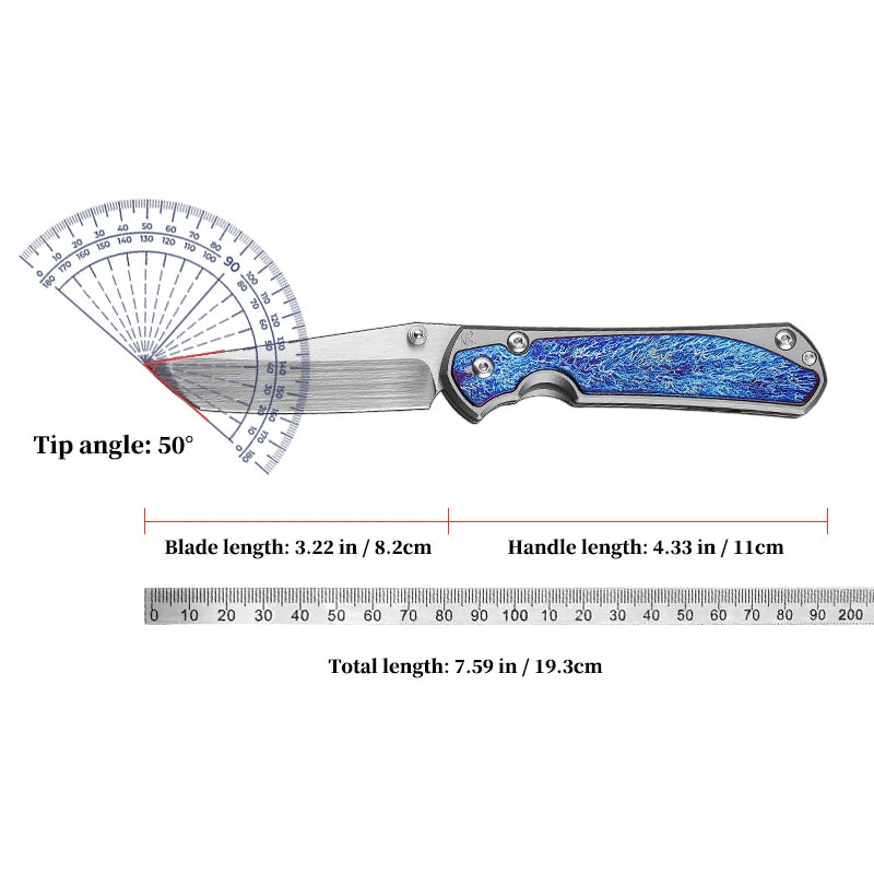 ALVELYDIY M390 Steel Folding Pocket Knife EDC Outdoor Knife