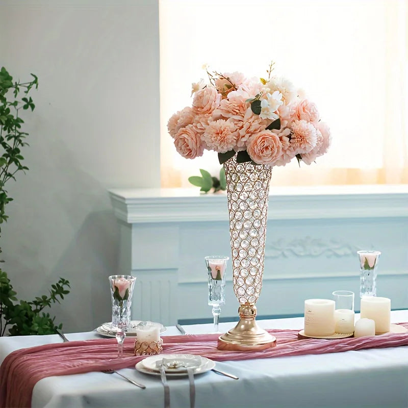 Function Two Vases Centerpiece Set For Dining Table Decor