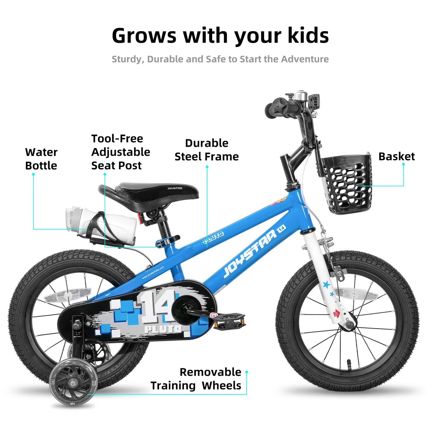 JOYSTAR Kids Bicycle For Children Ages 3-12 With Training Wheels