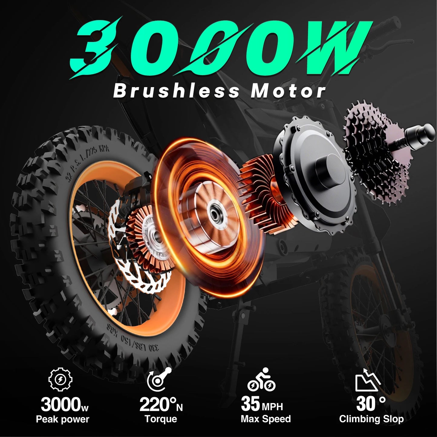Pazolle X1 Electric Dirt Bike 3000W 35MPH All Terrain