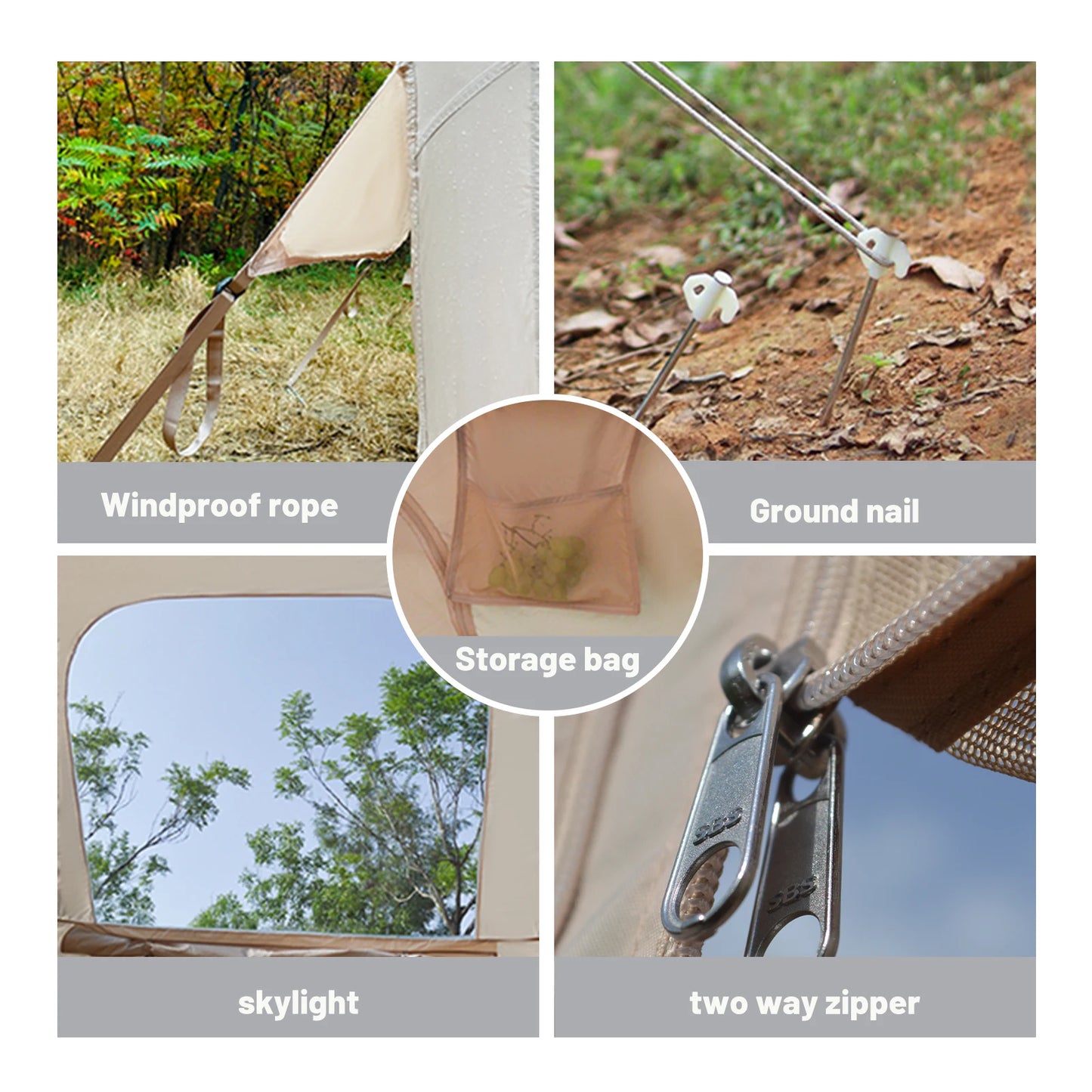 Pakicetus Inflatable Camping Tent Quick Setup Waterproof Windproof