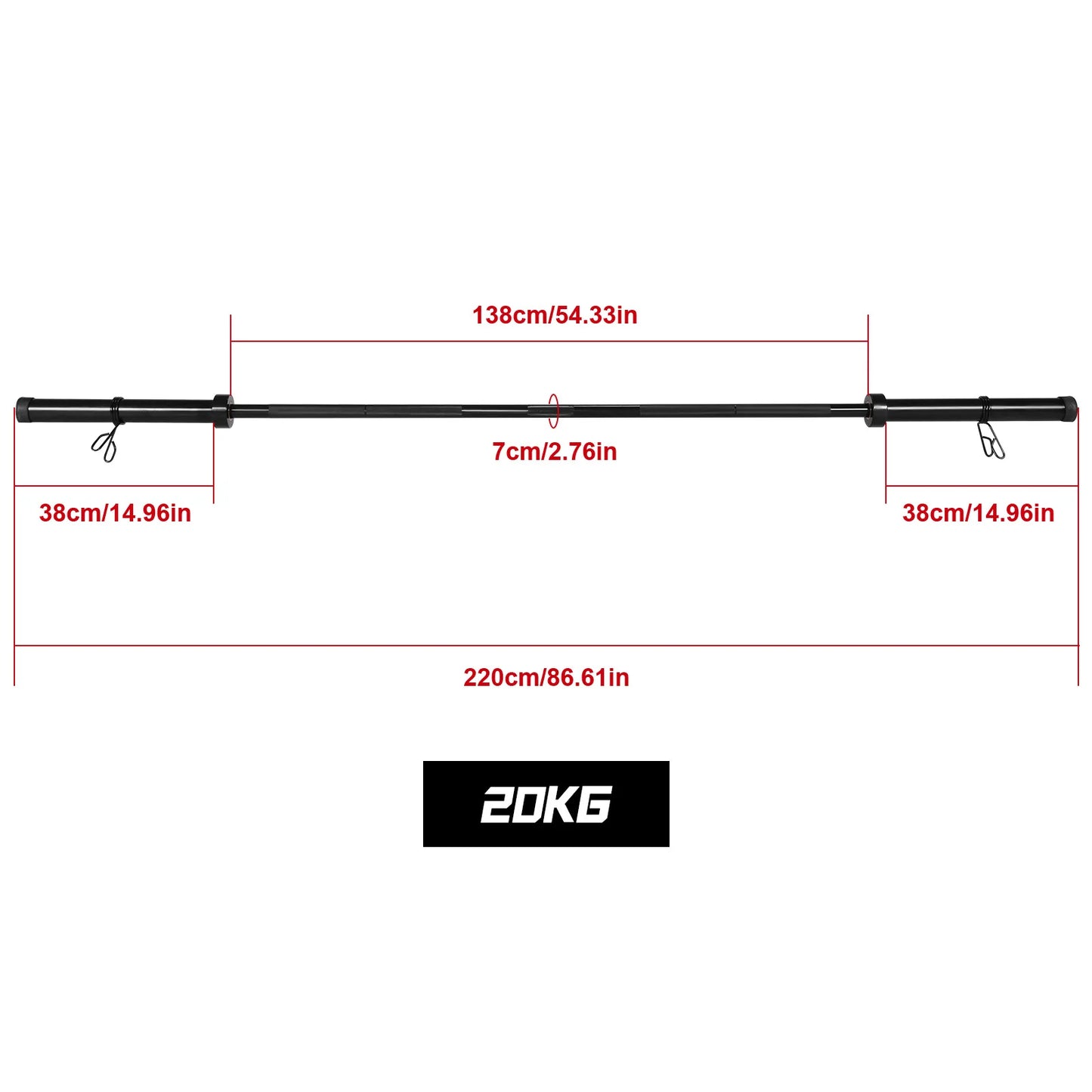 Straight Barbell For Gym Weightlifting And Strength Training