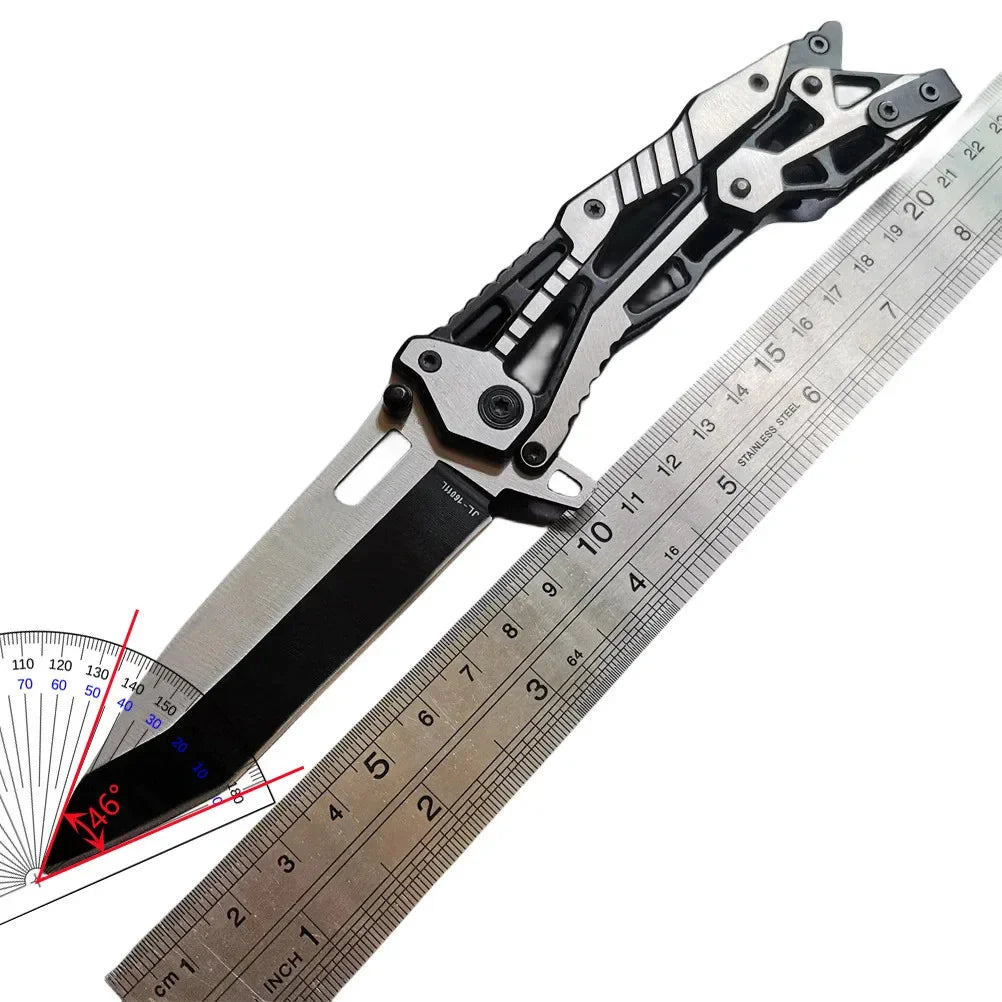 Doom Blade Skeleton Mechanical Folding Knife With Stainless Steel Blade