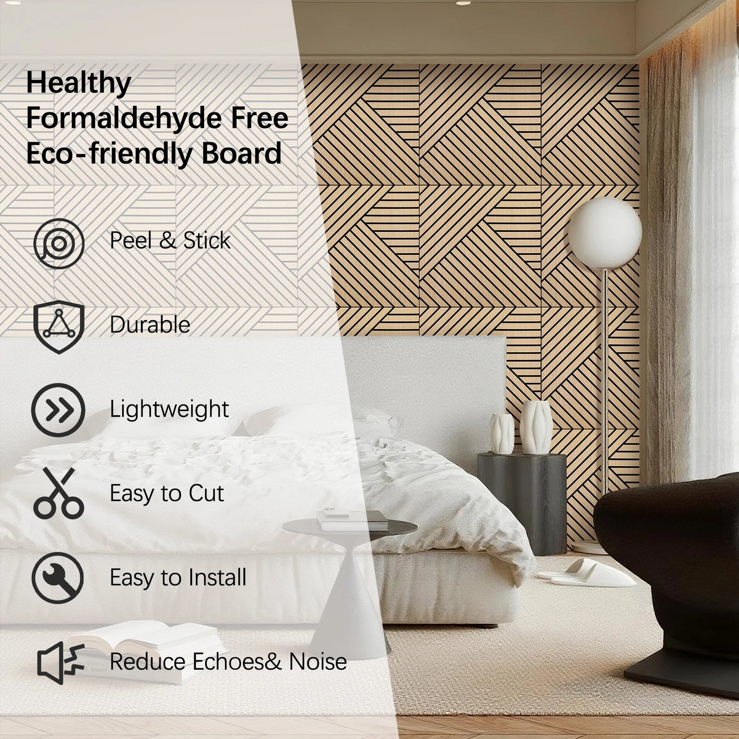 Hign-concerned Acoustic 3D Wood Slat Wall Panels Noise Reduction