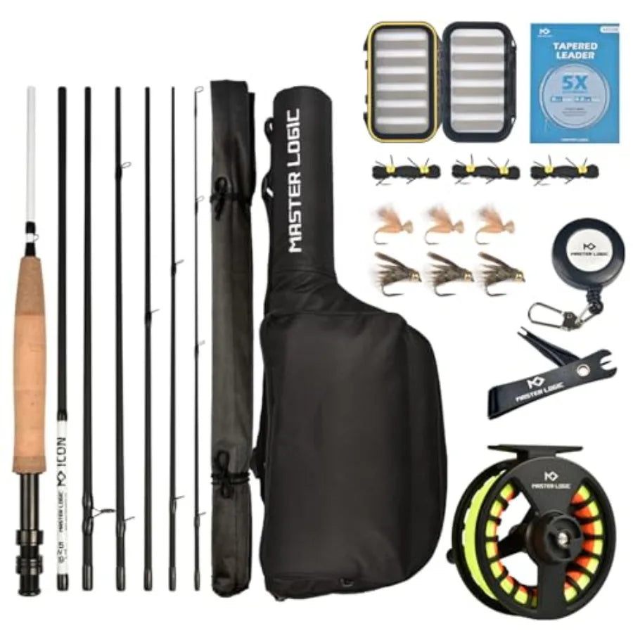 Fly Fishing Rod And Reel Combo Graphite Rod Cork Handle