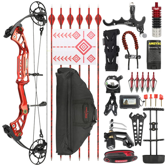 None Compound Bow Set 350FPS 85 Percent Let Off Archery