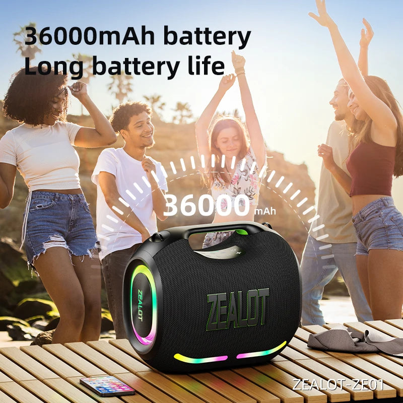 ZEALOT ZE01 120W Portable Bluetooth Speaker TWS Subwoofer