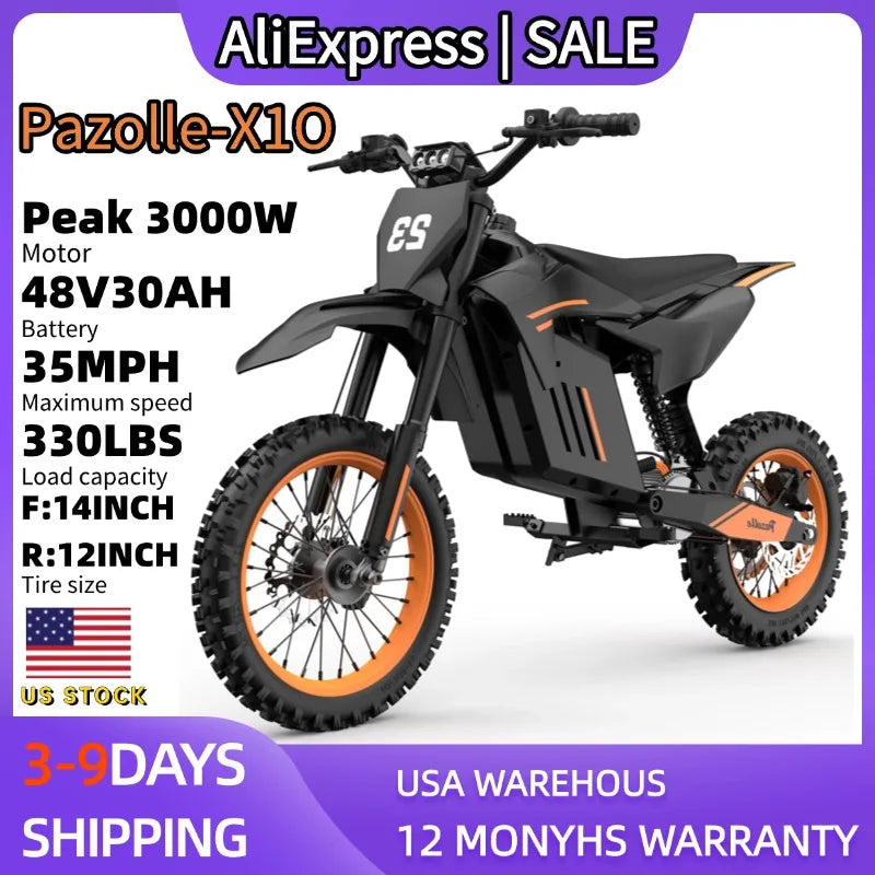 Pazolle X1 Electric Dirt Bike 3000W 35MPH All Terrain
