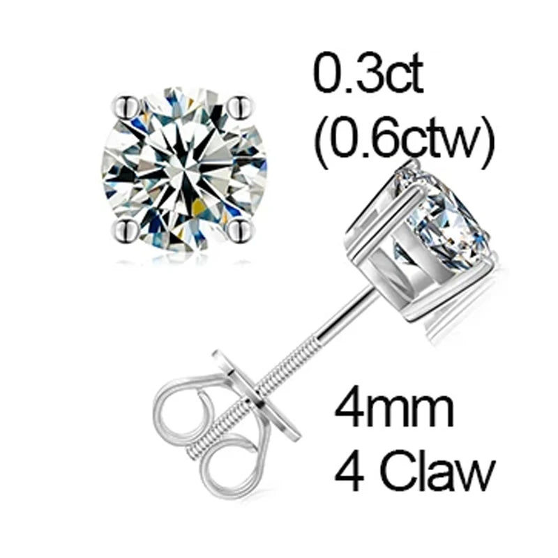 Iceoutbox Moissanite Square Stud Earrings 925 Sterling Silver