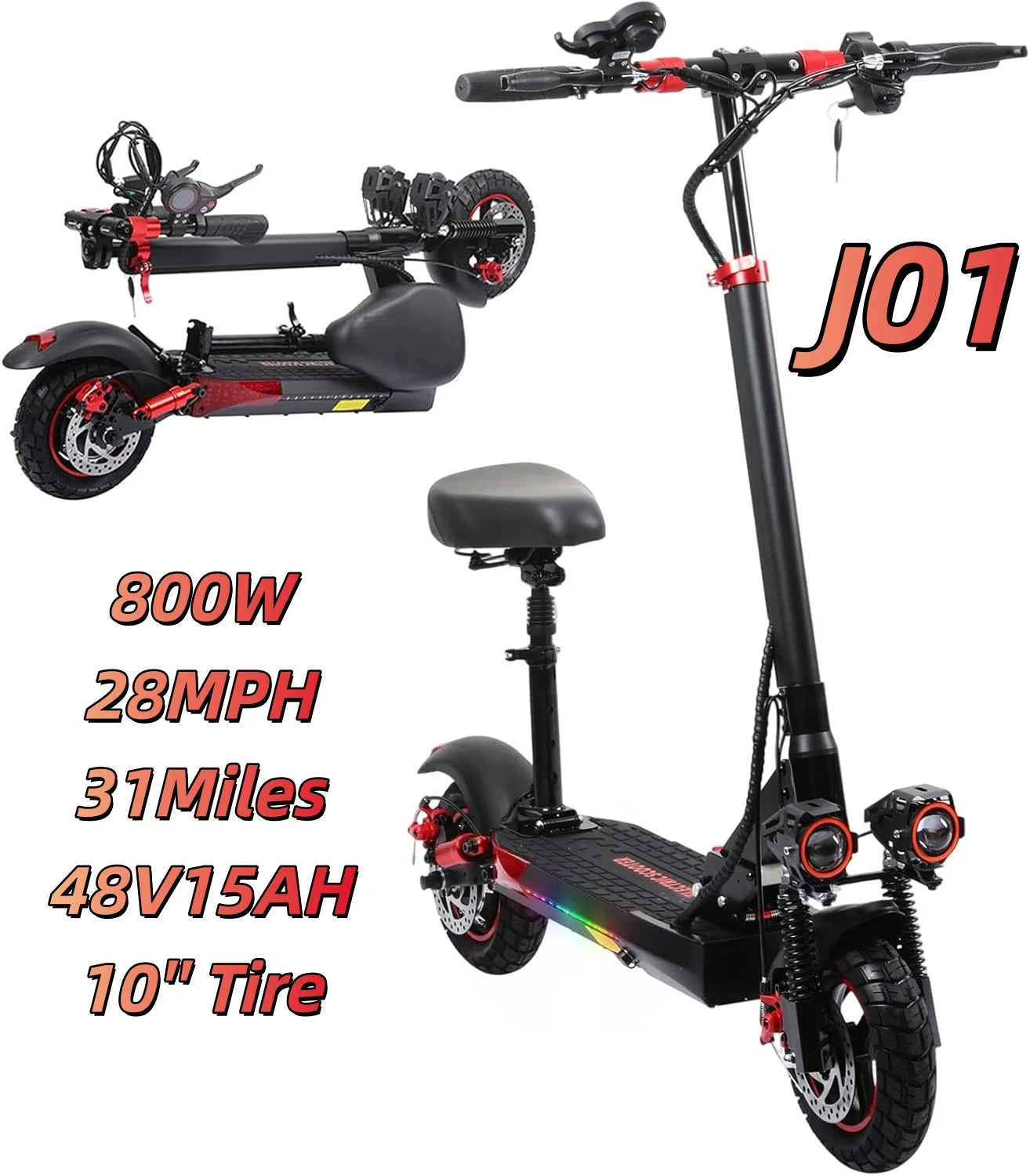 EOEOTWO GT06 Offroad Electric Scooter 1200W Dual Suspension 30MPH