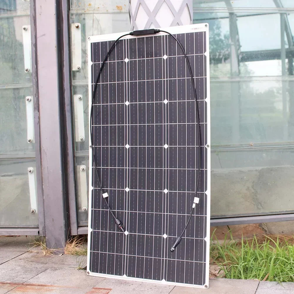 ASUNERGE 12V Flexible Waterproof Monocrystalline Solar Panel For RV