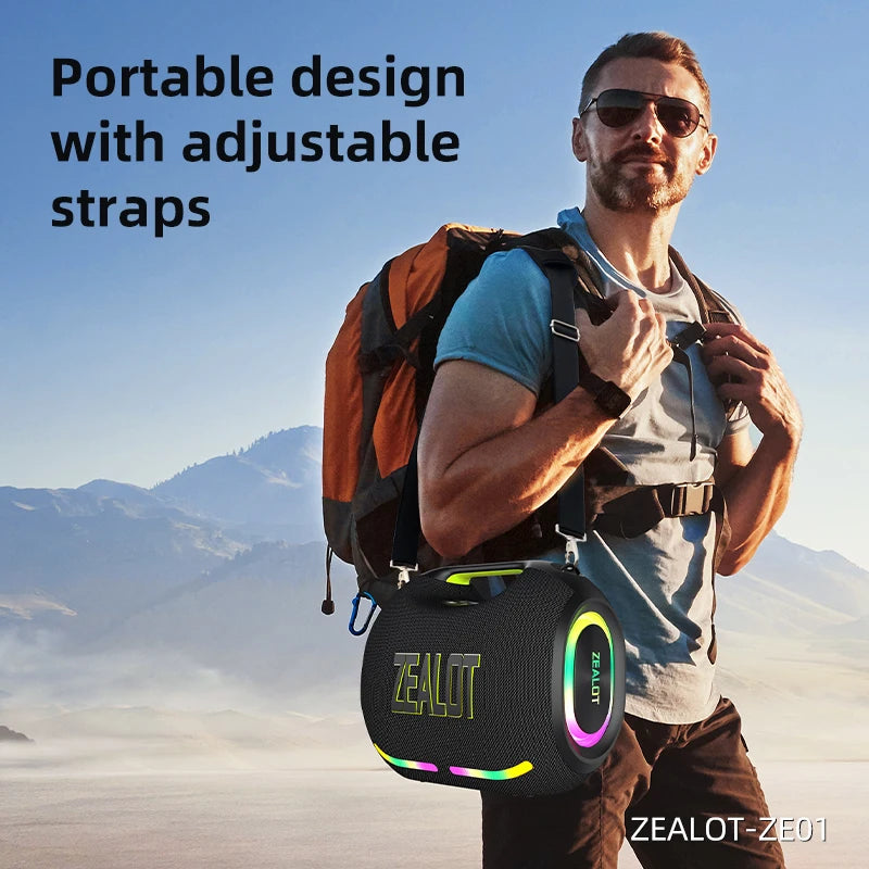 ZEALOT ZE01 120W Portable Bluetooth Speaker TWS Subwoofer