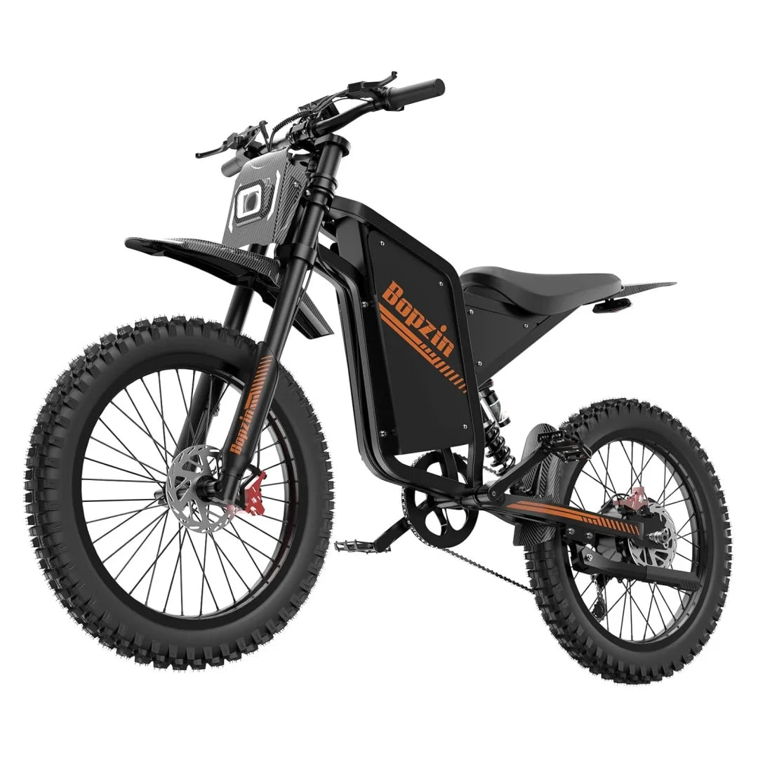 Bopzin Electric Dirt Bike for Adults 3000W 60V Full Suspension