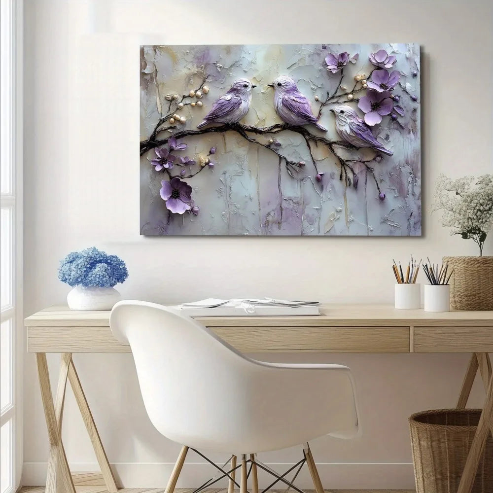 Hign-concerned Bird and Flower Painting Mural for Living Room
